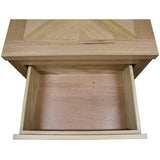 Rosemallow 2pc Bedside Table 2 Drawers Storage Cabinet Nightstand End Tables - Rear View