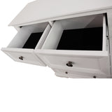 Celosia Tallboy 6 Chest of Drawers Solid Acacia Wood Bed Storage Cabinet - White - Low Angle