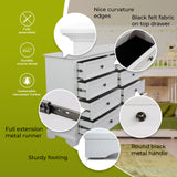 Celosia Dresser 8 Chest of Drawers Bedroom Acacia Timber Storage Cabinet - White - Top-Down View