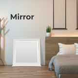 Celosia Dresser Mirror Vanity Dressing Table Acacia Wood Timber Frame - White - Front View
