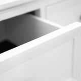 Celosia Dresser Mirror 8 Chest of Drawers Bedroom Timber Storage Cabinet - White - Close-Up Angle