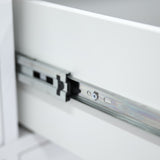 Celosia Dresser Mirror 8 Chest of Drawers Bedroom Timber Storage Cabinet - White - Low Angle