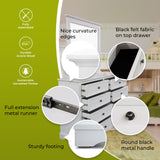 Celosia Dresser Mirror 8 Chest of Drawers Bedroom Timber Storage Cabinet - White - Top-Down View