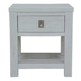 Myer 3pc Set 2 Bedside Tallboy Storage Cabinet Side End Table White Wash - 45-Degree Angle