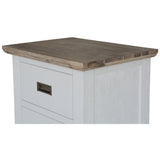 Fiona Bedside Tables 2 Drawers Storage Cabinet End Nightstand Table White Grey - 45-Degree Angle