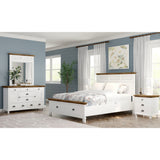 Virginia 4pc King Bed Suite Bedside Dresser Bedroom Furniture Package - White - Front View
