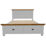 Virginia 4pc King Bed Suite Bedside Dresser Bedroom Furniture Package - White - Side View