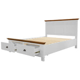 Virginia 4pc King Bed Suite Bedside Dresser Bedroom Furniture Package - White - Top-Down View