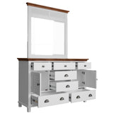 Virginia 4pc King Bed Suite Bedside Dresser Bedroom Furniture Package - White - Rear View