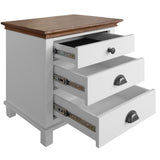 Virginia 4pc King Bed Suite Bedside Dresser Bedroom Furniture Package - White - Low Angle