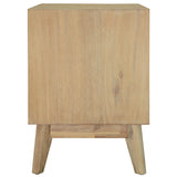 Grevillea Bedside Table Drawer Storage Cabinet Shelf Side End Table - Brown - 45-Degree Angle