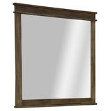 Lily Dresser Mirror Vanity Dressing Table Solid Pine  Wood Frame - Rustic Grey - Top-Down View