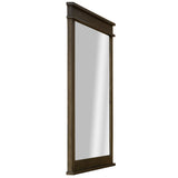 Lily Dresser Mirror Vanity Dressing Table Solid Pine  Wood Frame - Rustic Grey - 45-Degree Angle