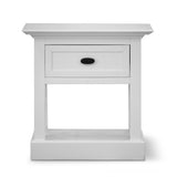 Beechworth Bedside Tables 1 Drawer Storage Cabinet Shelf Side End Table - White - Top-Down View