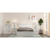 Beechworth Bedside Tables 1 Drawer Storage Cabinet Shelf Side End Table - White - Front View