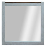 Erica Dresser Mirror Vanity Storage Dressing Table Acacia Wood Frame Brown White - Side View