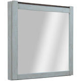 Erica Dresser Mirror Vanity Storage Dressing Table Acacia Wood Frame Brown White - Top-Down View
