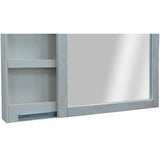 Erica Dresser Mirror Vanity Storage Dressing Table Acacia Wood Frame Brown White - Rear View