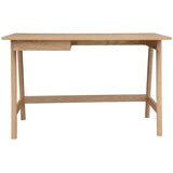 Mindil Office Desk Student Study Table Solid Wooden Timber Frame - Ash Natural - Top-Down View