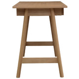 Mindil Office Desk Student Study Table Solid Wooden Timber Frame - Ash Natural - Rear View