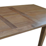 Aksa 9pc Dining Set 210-310cm Extension Timber Wood Table 8 Grey Fabric Chair - Top-Down View