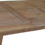 Aksa 9pc Dining Set 210-310cm Extension Timber Wood Table 8 Grey Fabric Chair - 45-Degree Angle