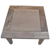 Aksa Lamp Table 60cm Solid Mango Wood Coffee Side Sofa End Desk - Top-Down View