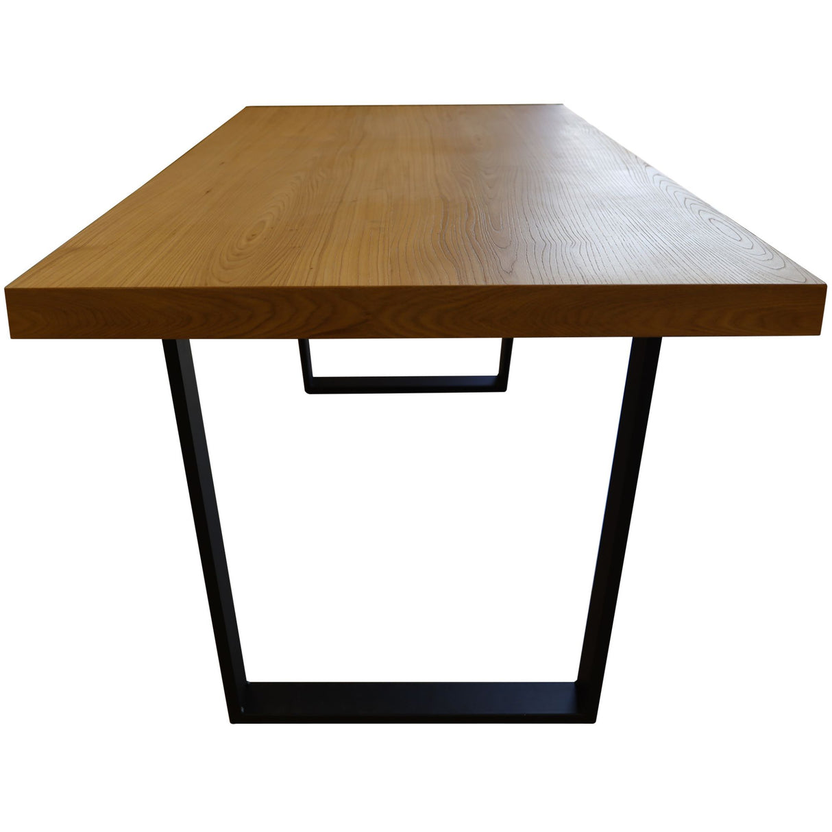 Petunia 7pc 180cm Dining Table Set 6 Wishbone Chair Elm Timber Wood Metal Leg