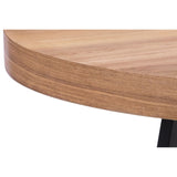 Petunia 5pc 120cm Round Dining Table Set 4 Cross Back Chair Elm Timber Wood - Top-Down View