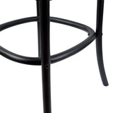Aster 3pc Crossback Bar Stools Dining Chair Solid Birch Timber Rattan Seat Black - 45-Degree Angle
