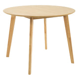 Cusco 5pc Set Dining Set 100cm Round Table 4 Chair Fabric Seat Scandinavian - Top-Down View