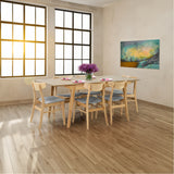 Cusco 150cm - 190cm Extendable Dining Table Scandinavian Style Solid Rubberwood - Front View