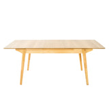 Cusco 150cm - 190cm Extendable Dining Table Scandinavian Style Solid Rubberwood - Top-Down View