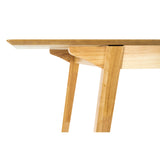 Cusco 150cm - 190cm Extendable Dining Table Scandinavian Style Solid Rubberwood - Close-Up Angle