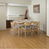 Cusco 9pc Set Dining Set 150 - 190cm Extendable Table 8 Chair Scandinavian Style - Side View