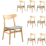 Cusco 9pc Set Dining Set 150 - 190cm Extendable Table 8 Chair Scandinavian Style - Close-Up Angle