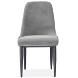 Anika 7pc Dining Set 180cm Table 6 Fabric Chair - Grey Smoke - Top-Down View