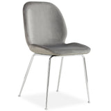Anika 7pc Dining Set 180cm Table 6 Fabric Chair Grey - Smoke - Top-Down View