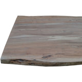 Lantana Coffee Table 130cm Live Edge Solid Acacia Timber Wood Metal Leg -Natural - Rear View