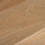 Olearia Buffet Table 100cm 2 Door Solid Mango Wood Storage Cabinet Natural - Top-Down View