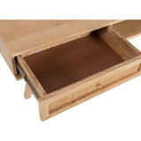 Olearia Coffee Table 120cm Solid Mango Timber Wood Rattan Furniture Natural - 45-Degree Angle