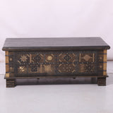 Onir Coffee Table Antique Handcrafted Solid Mango Wood Storage Trunk Chest Box - Side View