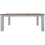 Plumeria Dining Table 190cm Solid Acacia Wood Home Dinner Furniture -White Brush - Rear View