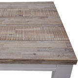 Plumeria Dining Table 225cm Solid Acacia Wood Home Dinner Furniture -White Brush - Close-Up Angle