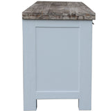 Plumeria ETU Entertainment TV Unit 176cm 2 Door Solid Acacia Timber -White Brush - 45-Degree Angle