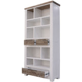 Plumeria Bookshelf 200cm Bookcase Display Unit Solid Acacia Timber Wood - Side View