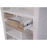 Plumeria Bookshelf 200cm Bookcase Display Unit Solid Acacia Timber Wood - Top-Down View