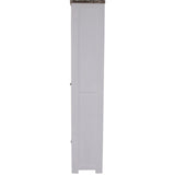Plumeria Bookshelf 200cm Bookcase Display Unit Solid Acacia Timber Wood - Rear View