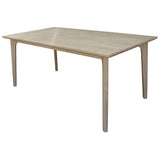 Tyler 180cm Dining Table Solid Acacia Timber Wood Brushed Smoke - Front View