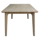 Tyler 180cm Dining Table Solid Acacia Timber Wood Brushed Smoke - Side View